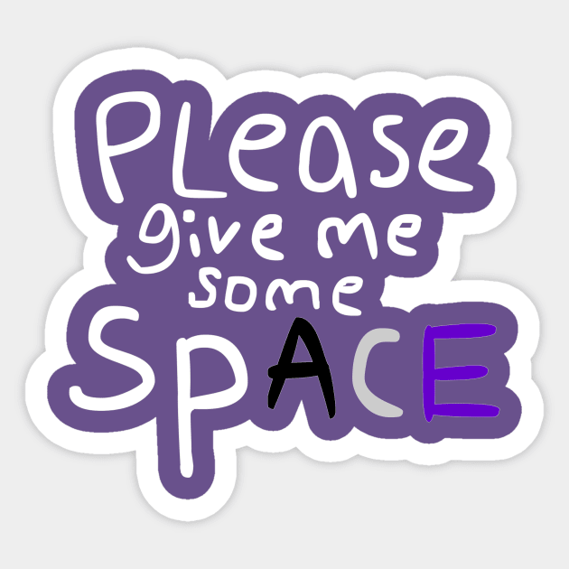 Give This Ace Some Space Ver.2 Sticker by sky665